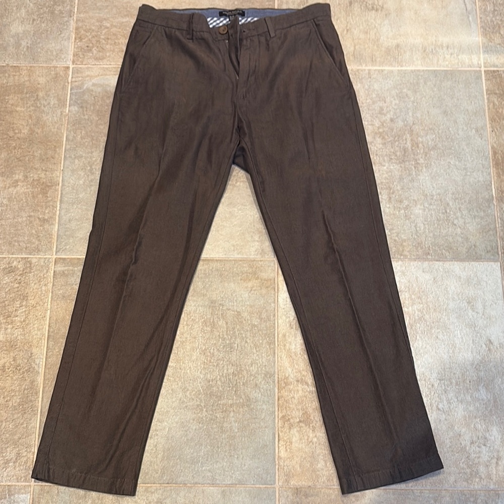 Banana Republic Brown Chinos Flat-Front Kentfield Pants - 31W/30L